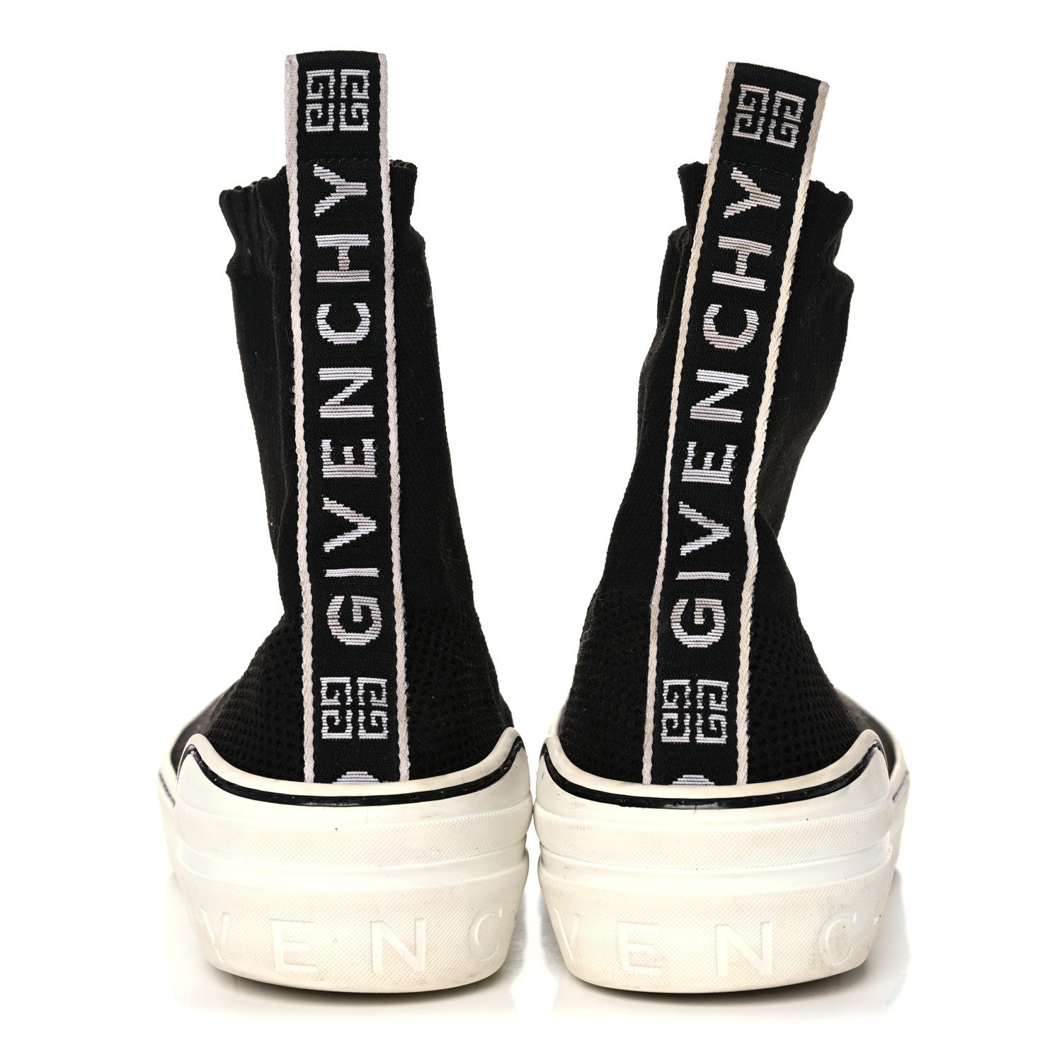 Givenchy Technical Canvas Knit Womens George V Sock Sneakers 41 Black 6 of 12