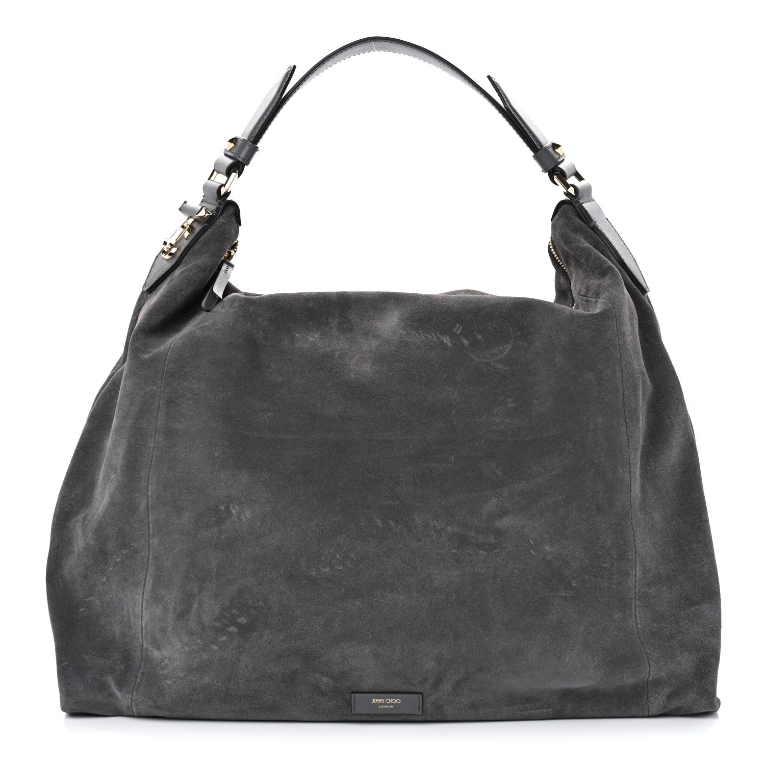 Jimmy Choo Calfskin Ana Hobo Shopping Tote Storm 1512902 – FASHIONPHILE