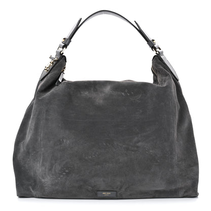 Jimmy Choo Calfskin Ana Hobo Shopping Tote Storm 1 of 11