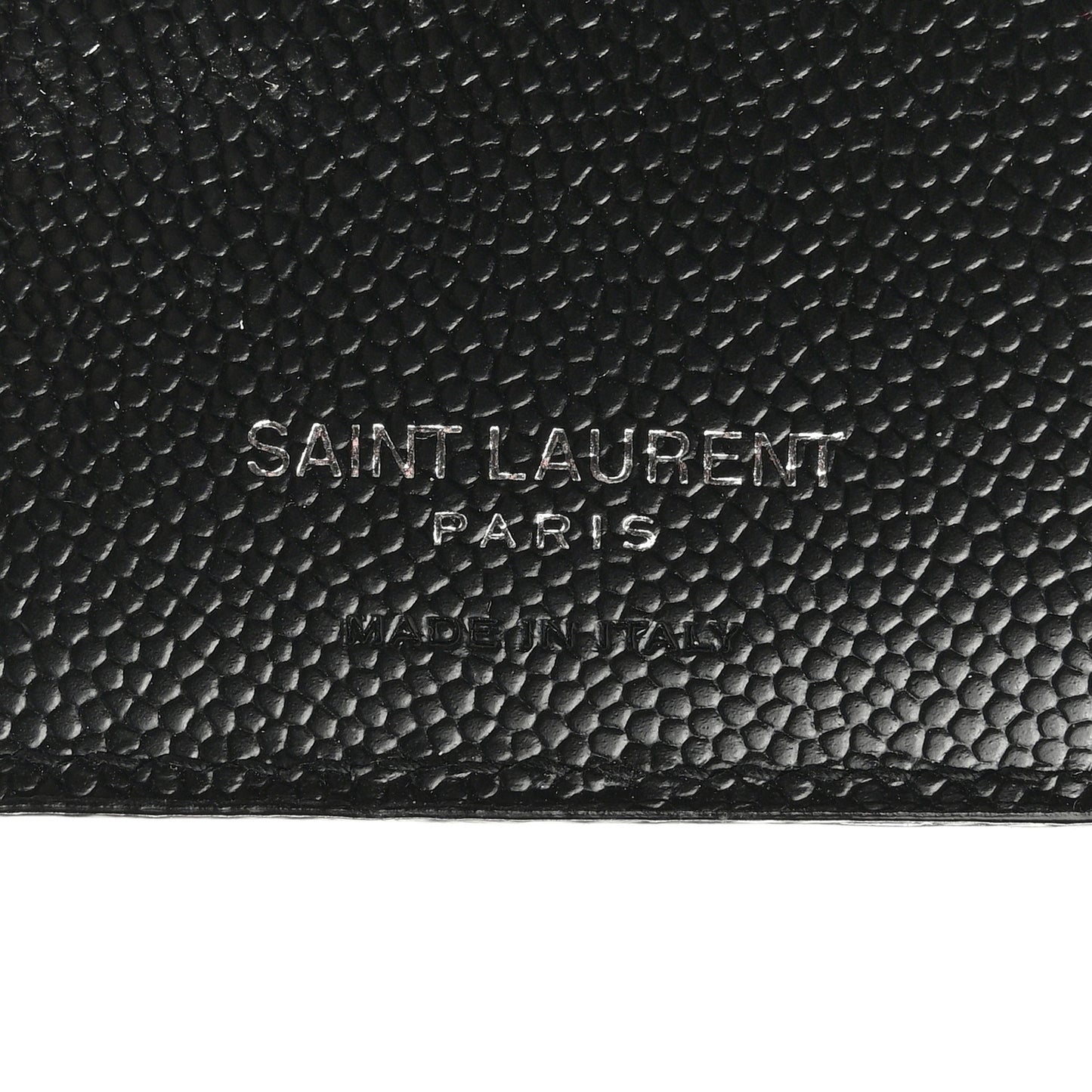 Grain De Poudre Matelasse Chevron Monogram Zipped Two-Part Wallet Black