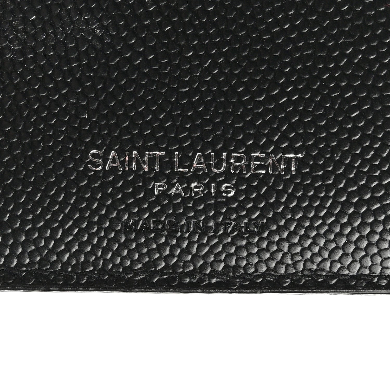 Saint Laurent Grain De Poudre Matelasse Chevron Monogram Zipped Two-Part Wallet Black 6 of 9