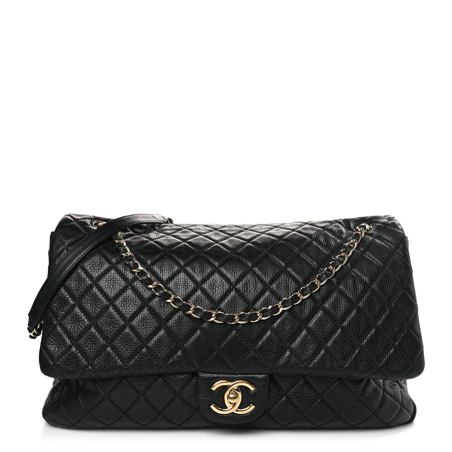Chanel Calfskin Quilted XXL Travel Flap Bag Black 1 of 9