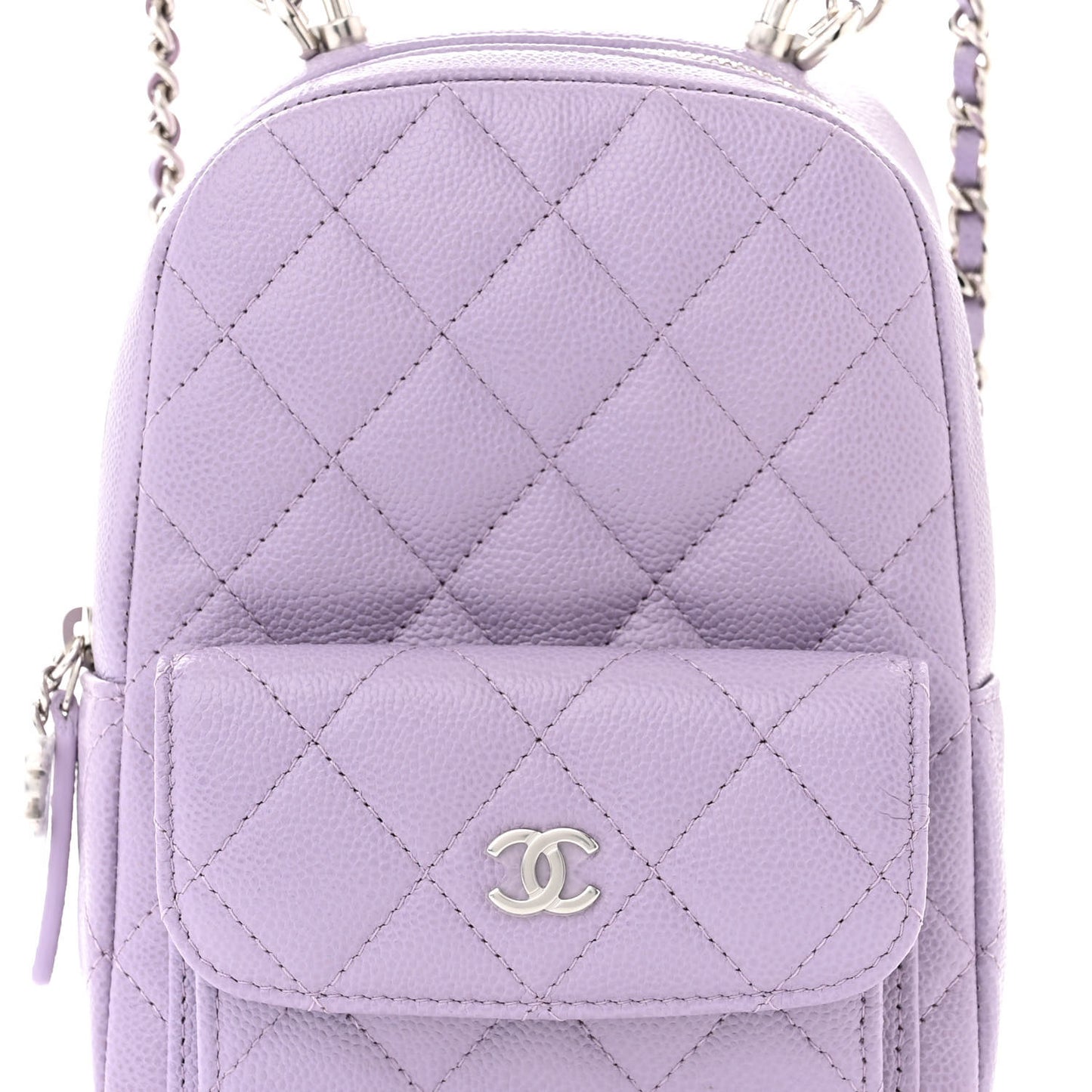 Caviar Quilted CC Mini Classic Backpack Lilac