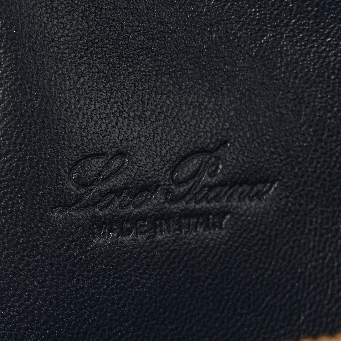 Grained Calfskin L19 Extra Pocket Pouch Navy Blue