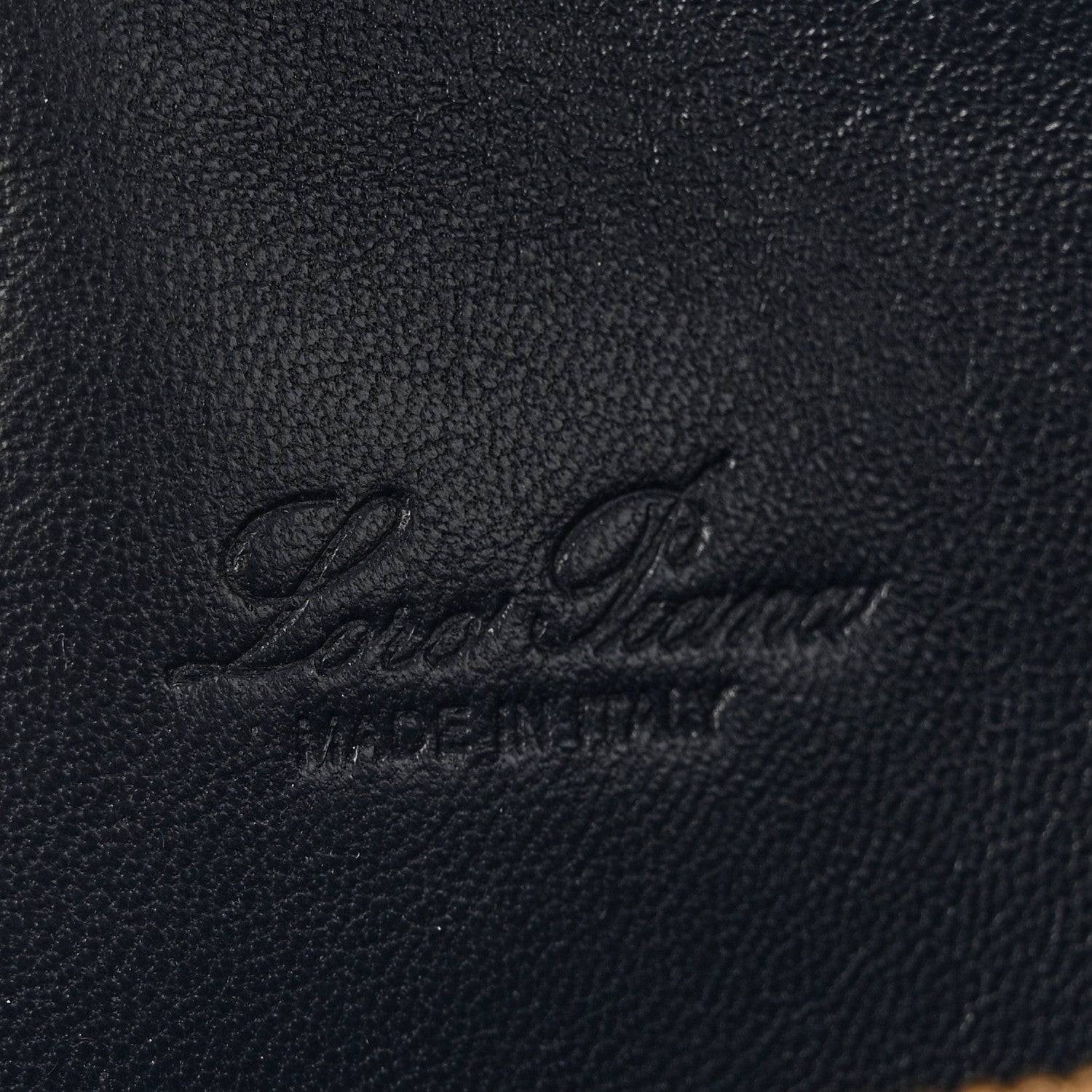 Loro Piana Grained Calfskin L19 Extra Pocket Pouch Navy Blue 6 of 9