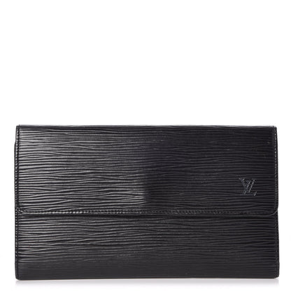 Louis Vuitton Epi Porte Tresor International Wallet Black 1 of 8