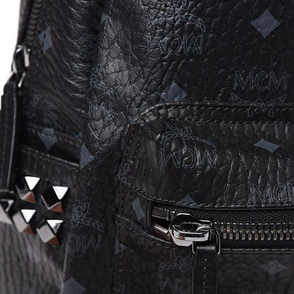 MCM Visetos Small Side Stud Stark Backpack Black 9 of 10