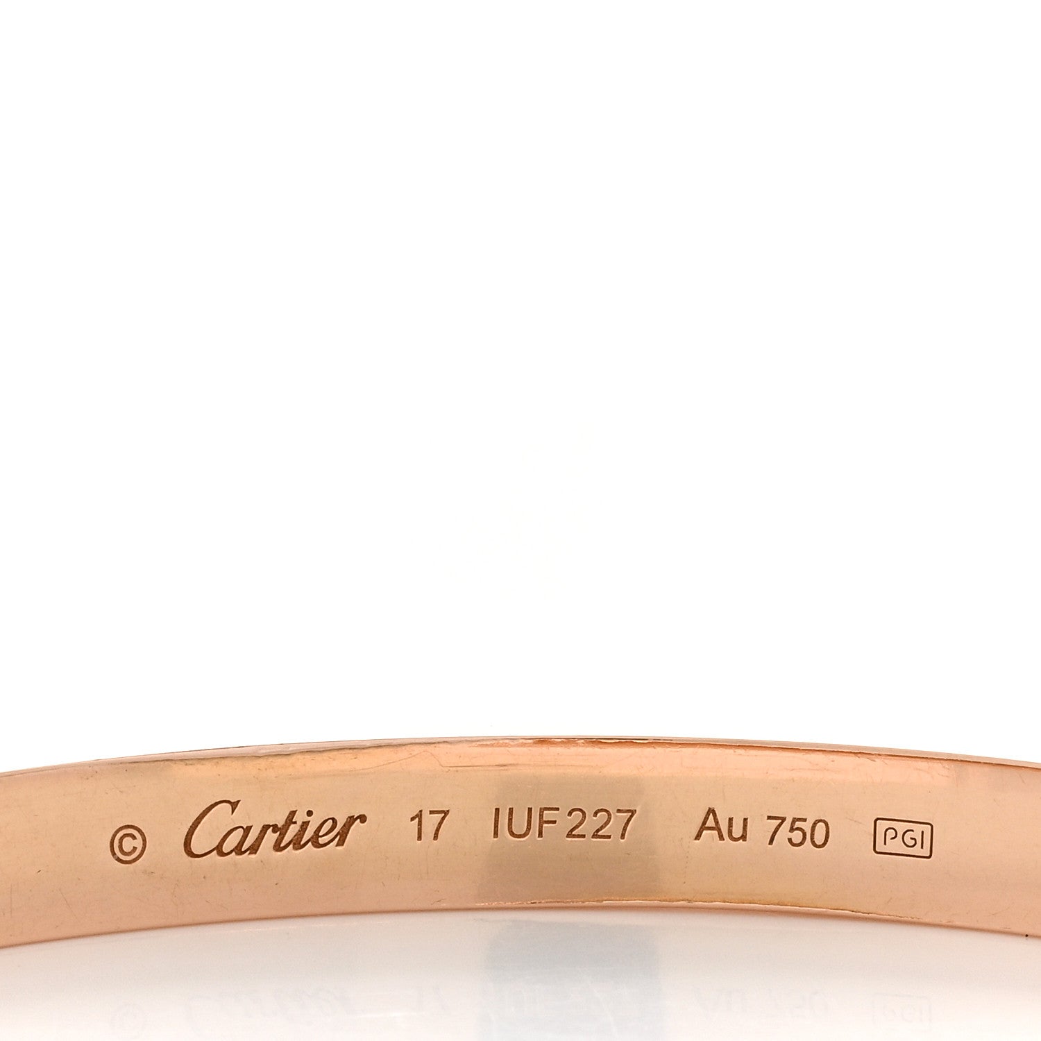Cartier 18K Pink Gold LOVE Bracelet 17 3 of 3