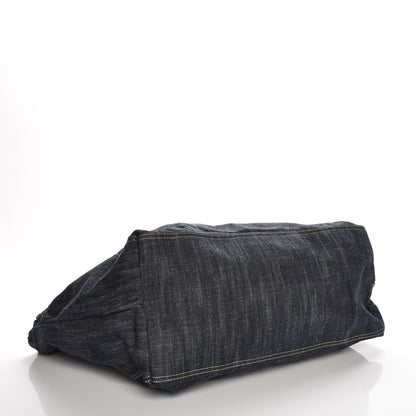 Chanel Denim XL Coco Cabas Tote Dark Blue 4 of 8