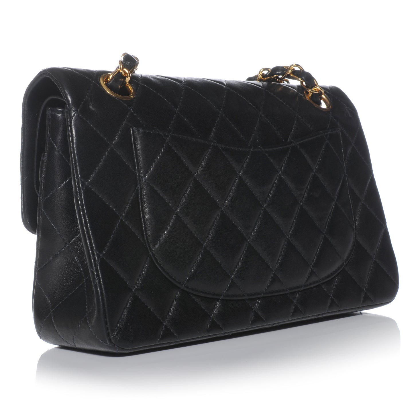 Lambskin Small Double Flap Black