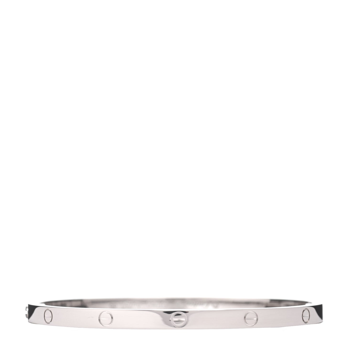 18K White Gold Small LOVE Bracelet 16