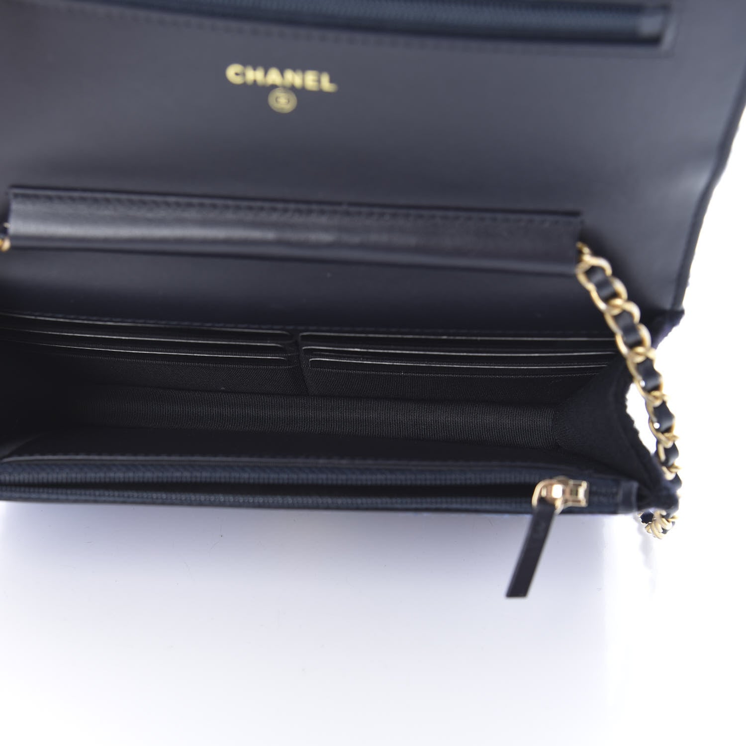 Chanel Tweed Quilted CC Wallet On Chain WOC Purple 4 of 13
