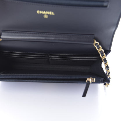 Chanel Tweed Quilted CC Wallet On Chain WOC Purple 4 of 13