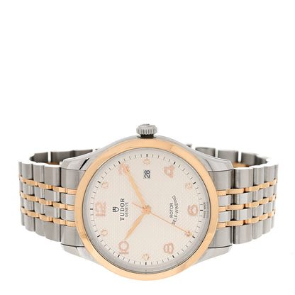 TUDOR Stainless Steel 18K Rose Gold Diamond 41mm 1926 Automatic Watch Silver 91651 2 of 5