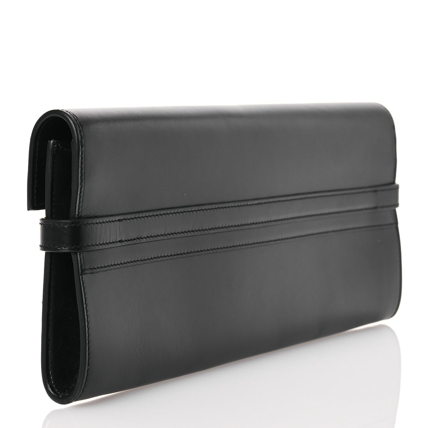 Smooth Calfskin Manhattan Clutch Black