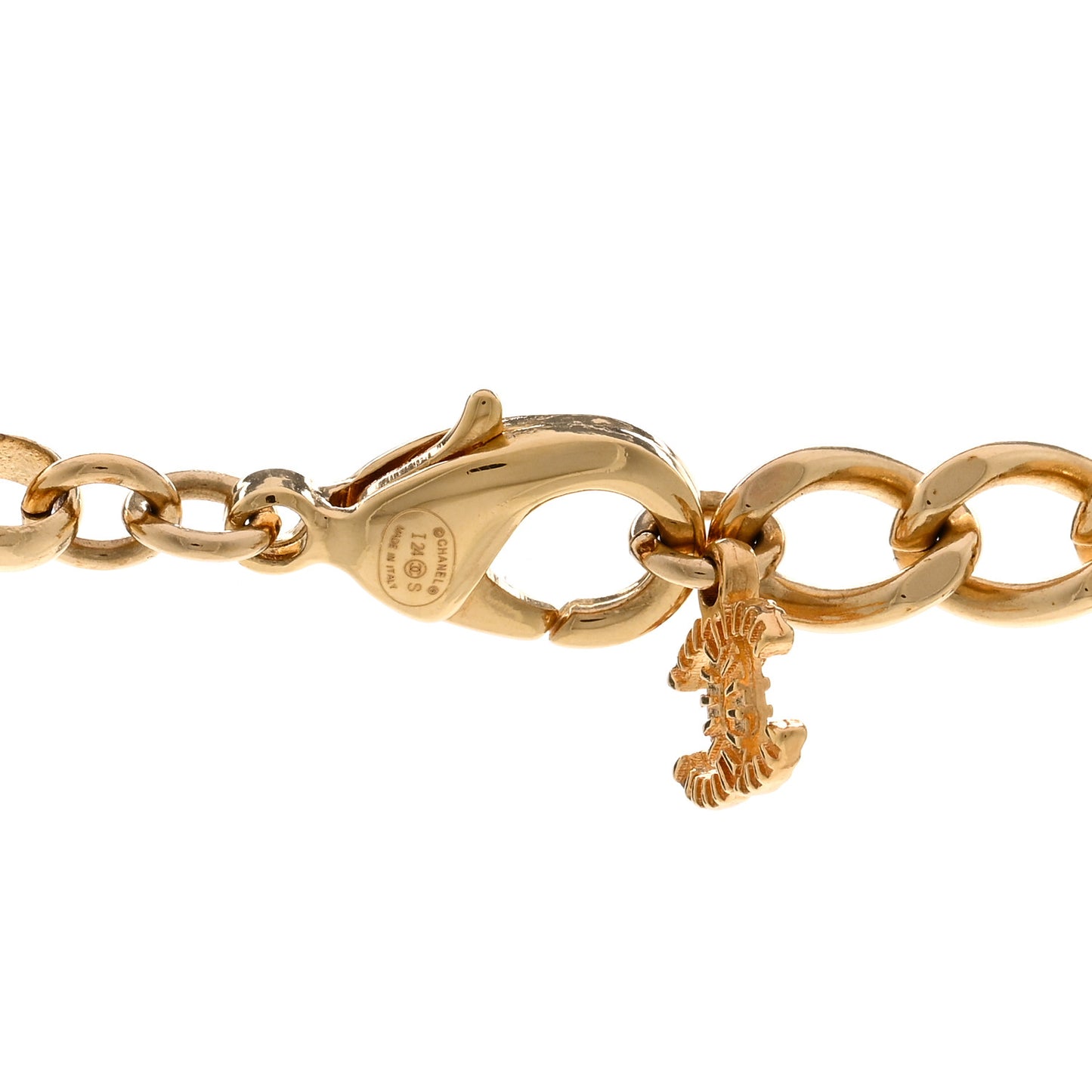 Pearl CC Short Necklace Gold