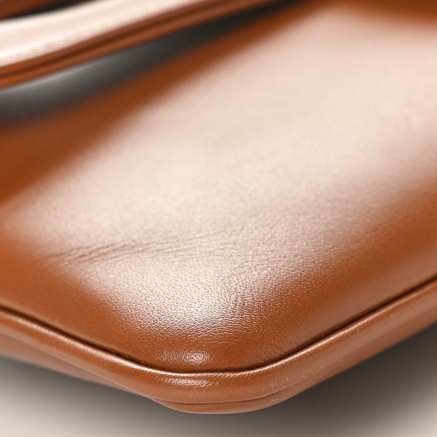 Smooth Calfskin Medium Diordouble Chain Bag Brown