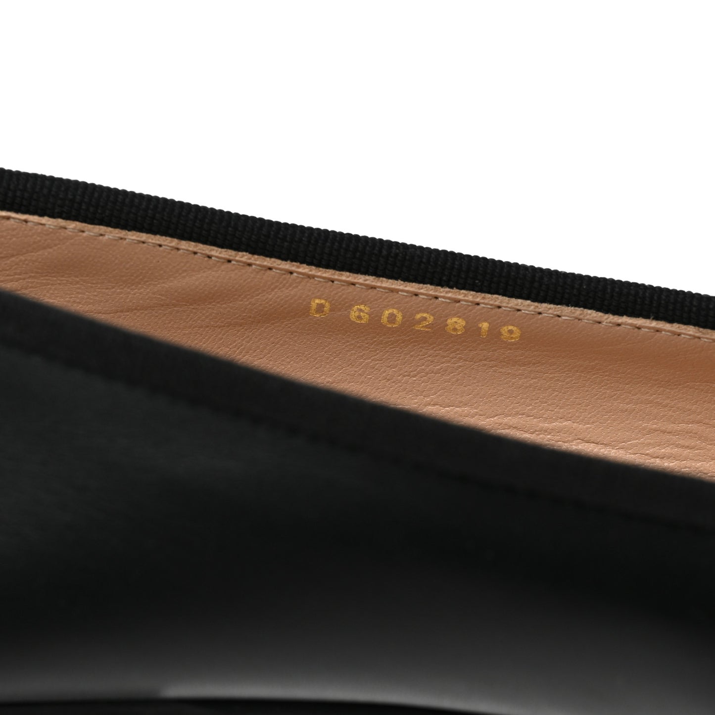 Lambskin Cap Toe Ballerina Flats 39.5 Black Gold