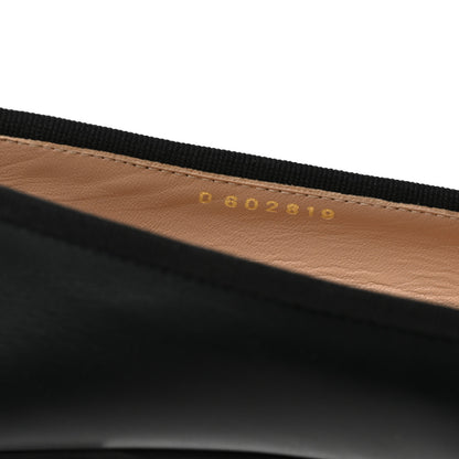 Chanel Lambskin Cap Toe Ballerina Flats 39.5 Black Gold 8 of 9