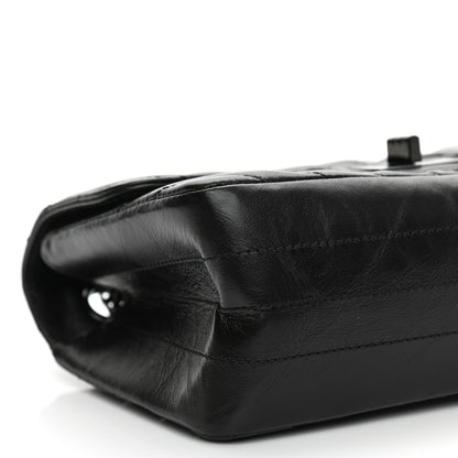Chanel Aged Calfskin Chevron Quilted 2.55 Reissue Mini Flap So Black 9 of 11