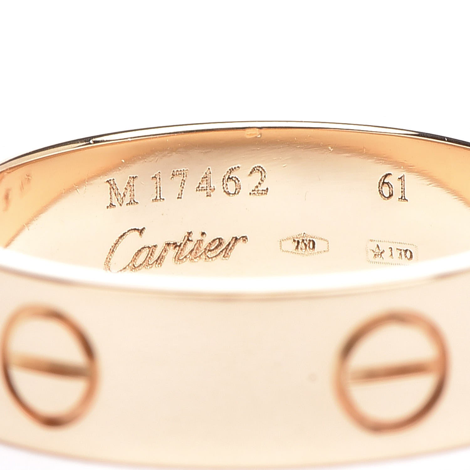 Cartier 18K Yellow Gold 5.5mm LOVE Ring 61 9.5 3 of 4