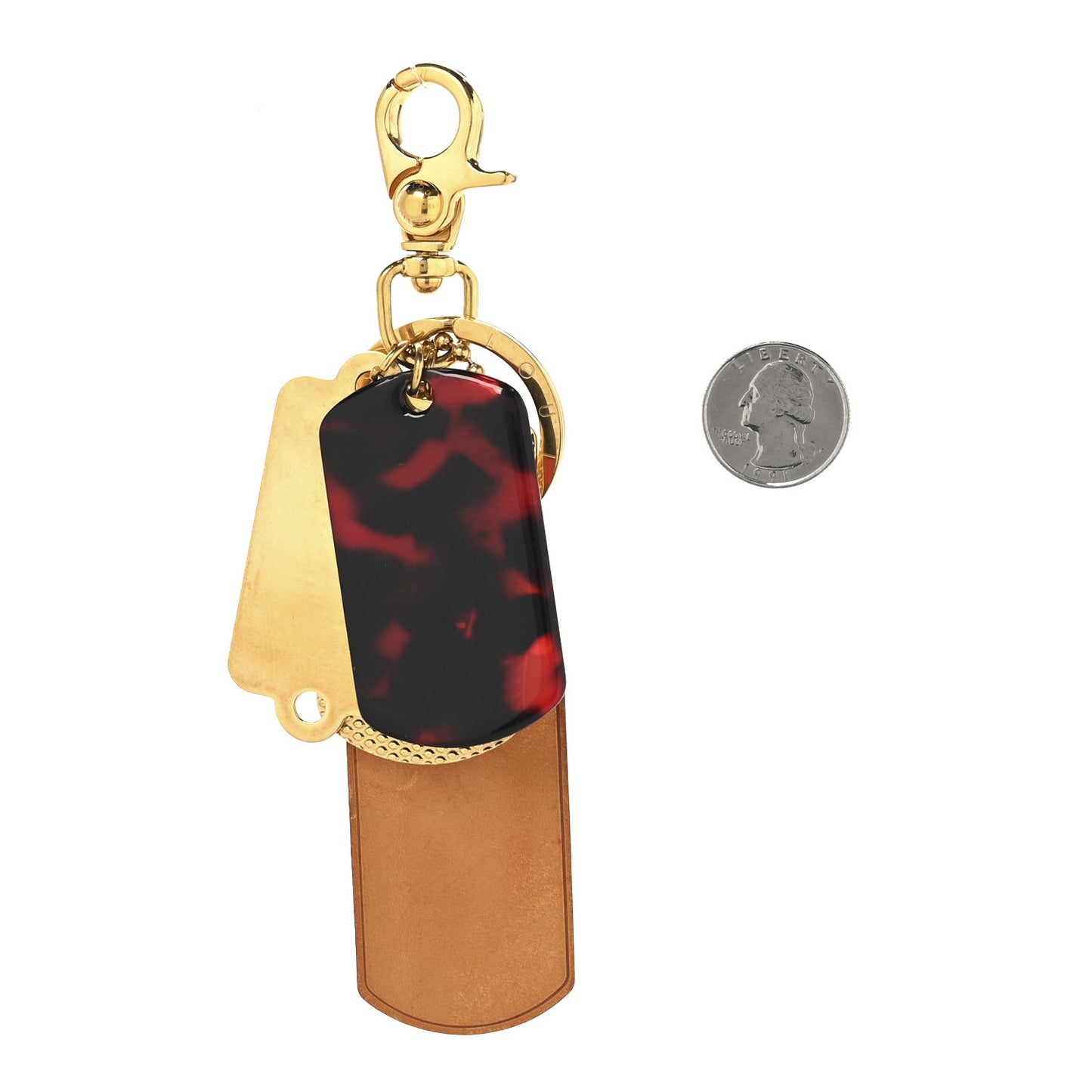 Monogramouflage Bag Charm Red