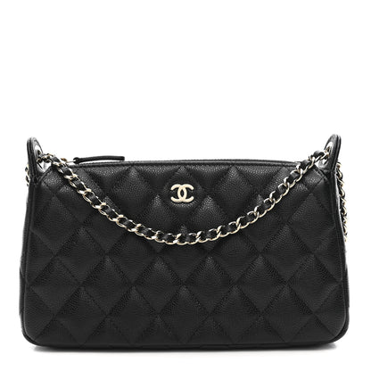 Chanel Caviar Quilted Purse With Chain Black 1 of 10