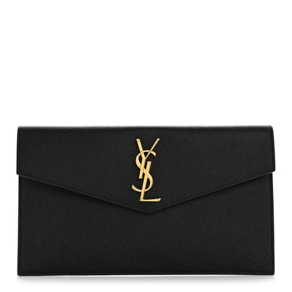 Saint Laurent Grain De Poudre Uptown Pouch Black 1 of 9
