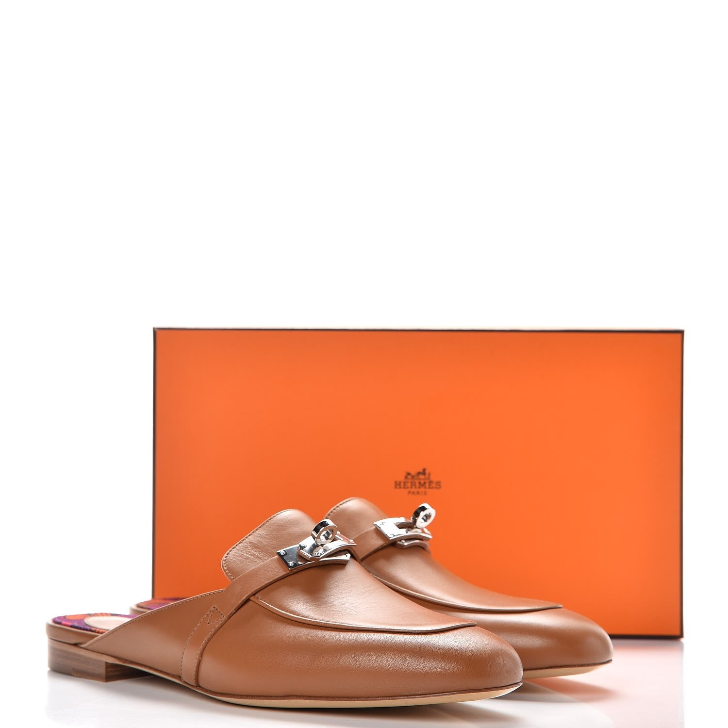 Hermes Calfskin Oz Mules 40.5 Palissandre 8 of 8