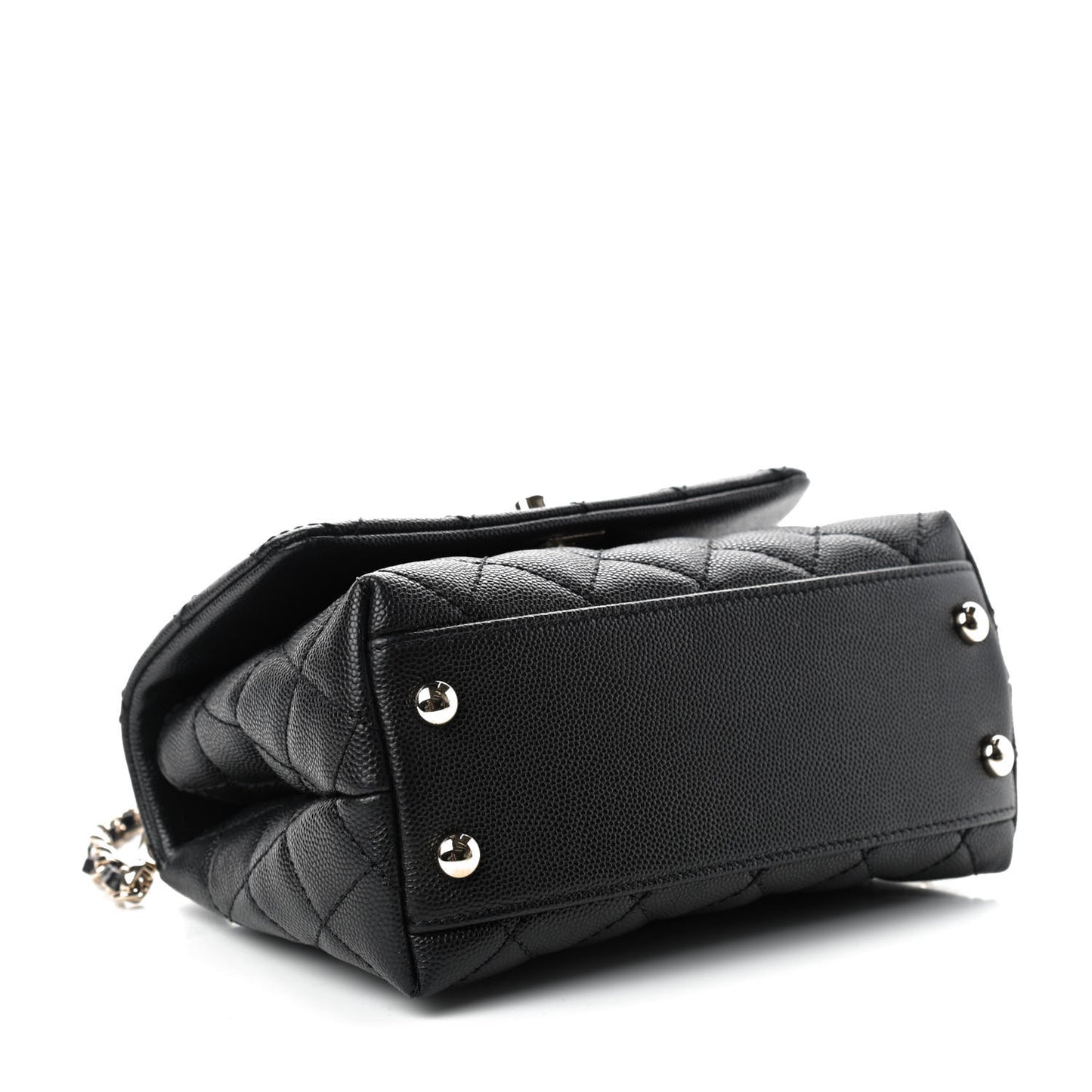Caviar Quilted Extra Mini Coco Handle Flap Black