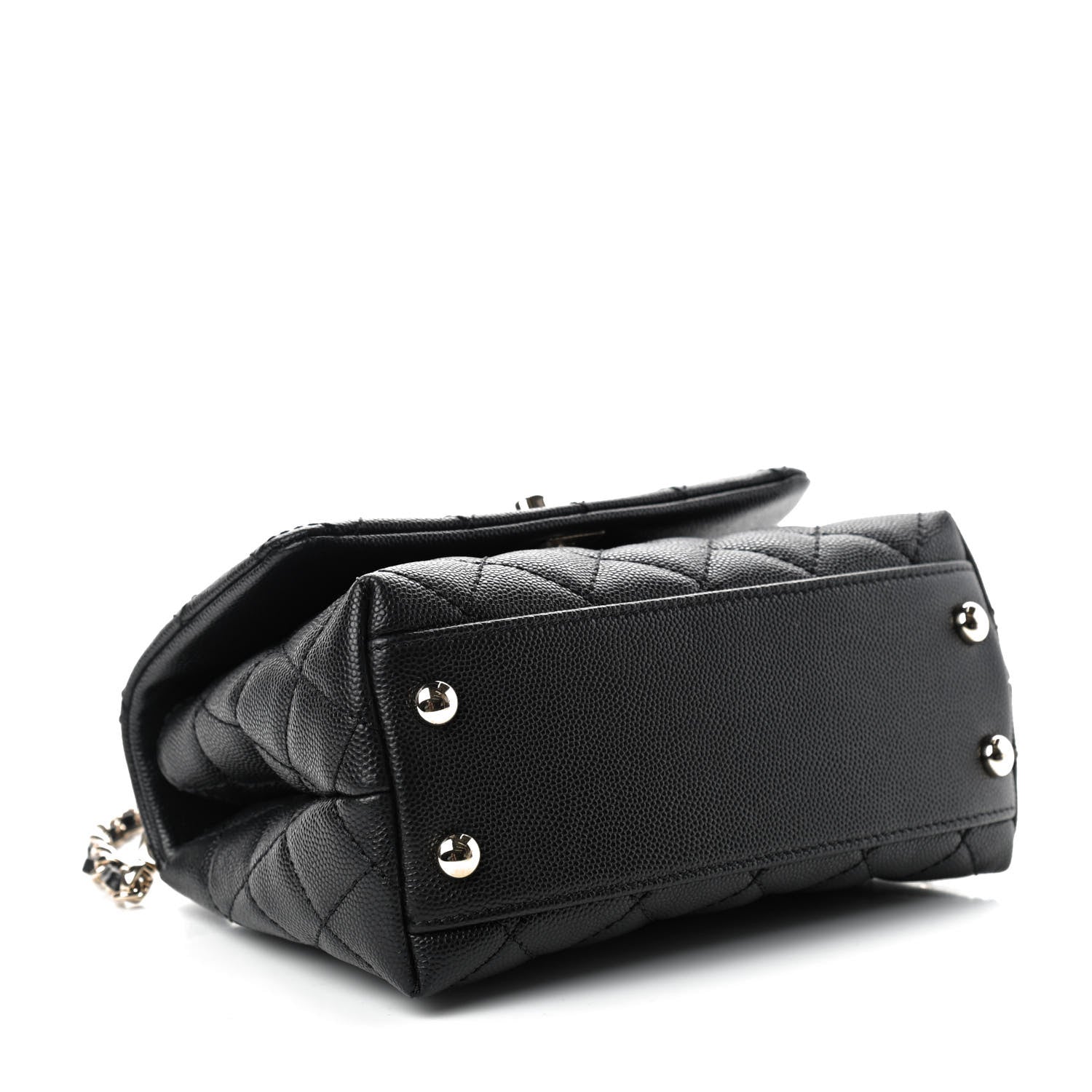 Chanel Caviar Quilted Extra Mini Coco Handle Flap Black 4 of 10