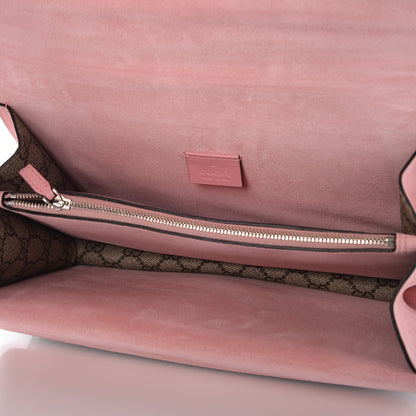 Gucci GG Supreme Monogram Suede Crystal Small Dionysus Shoulder Bag Beige Ebony Light Peonia 6 of 8