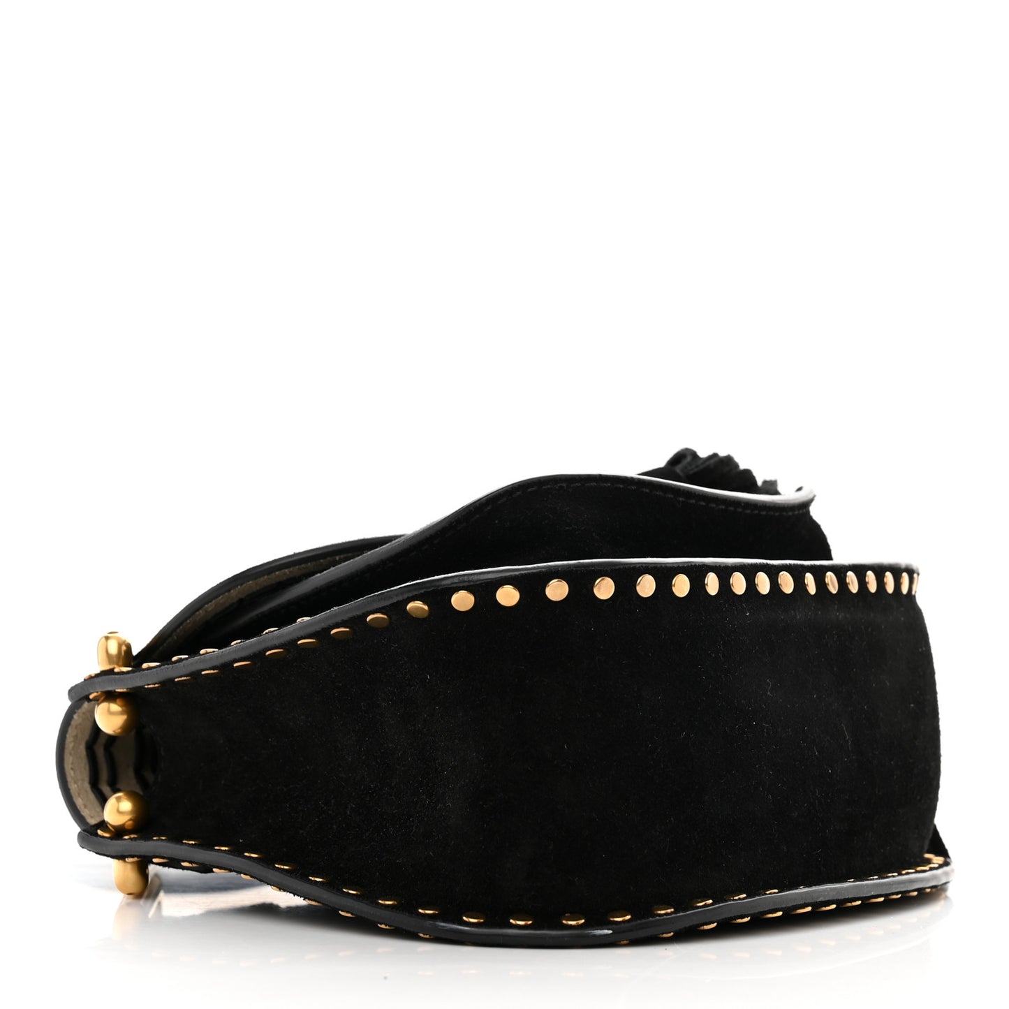 Suede Calfskin Braided Mini Hudson Shoulder Bag Black