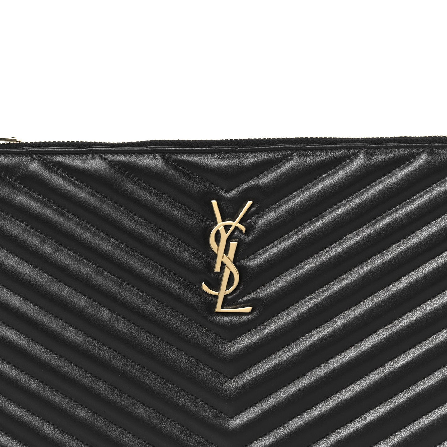 Calfskin Matelasse Monogram Cassandre Tablet Pouch Black