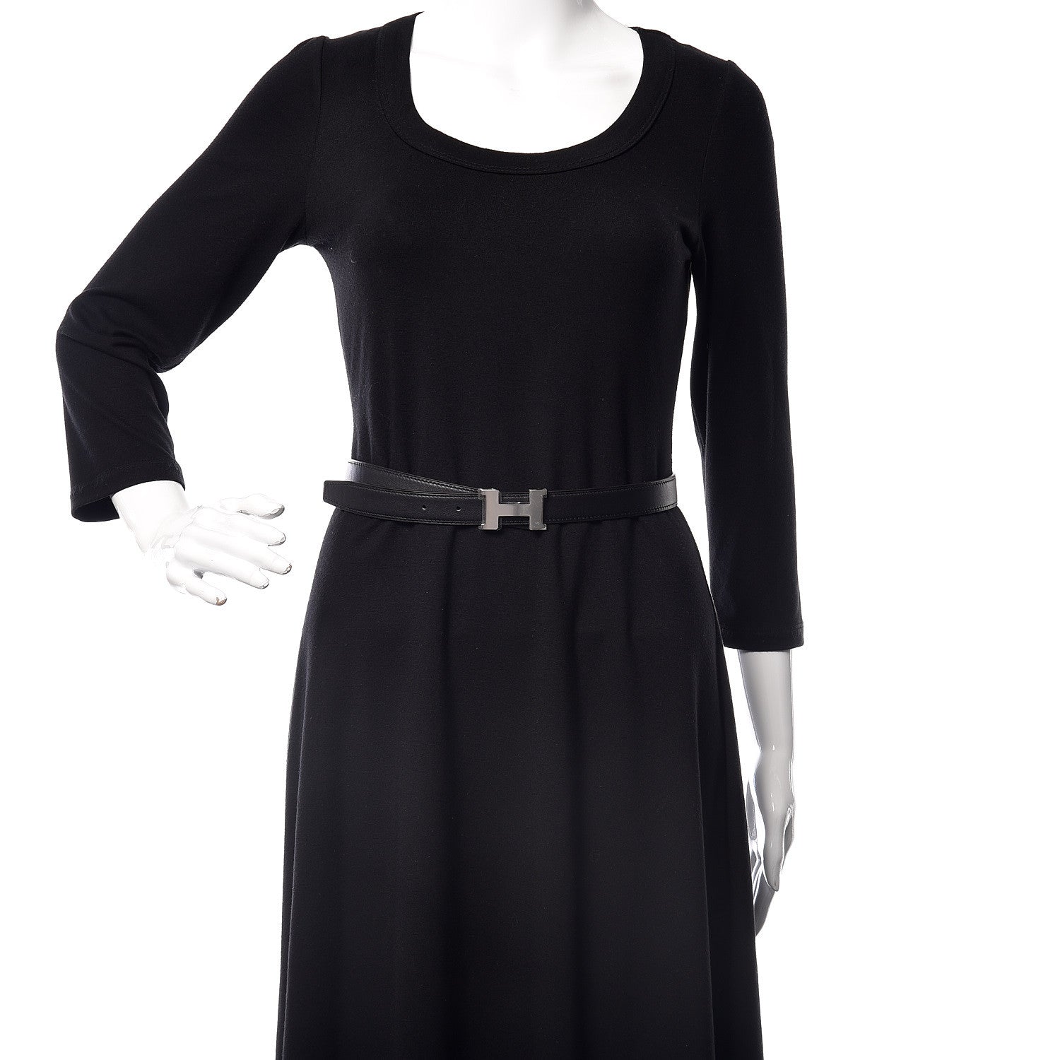 Hermes Swift Epsom 24mm Mini Constance H Belt 70 Black Etoupe 2 of 5