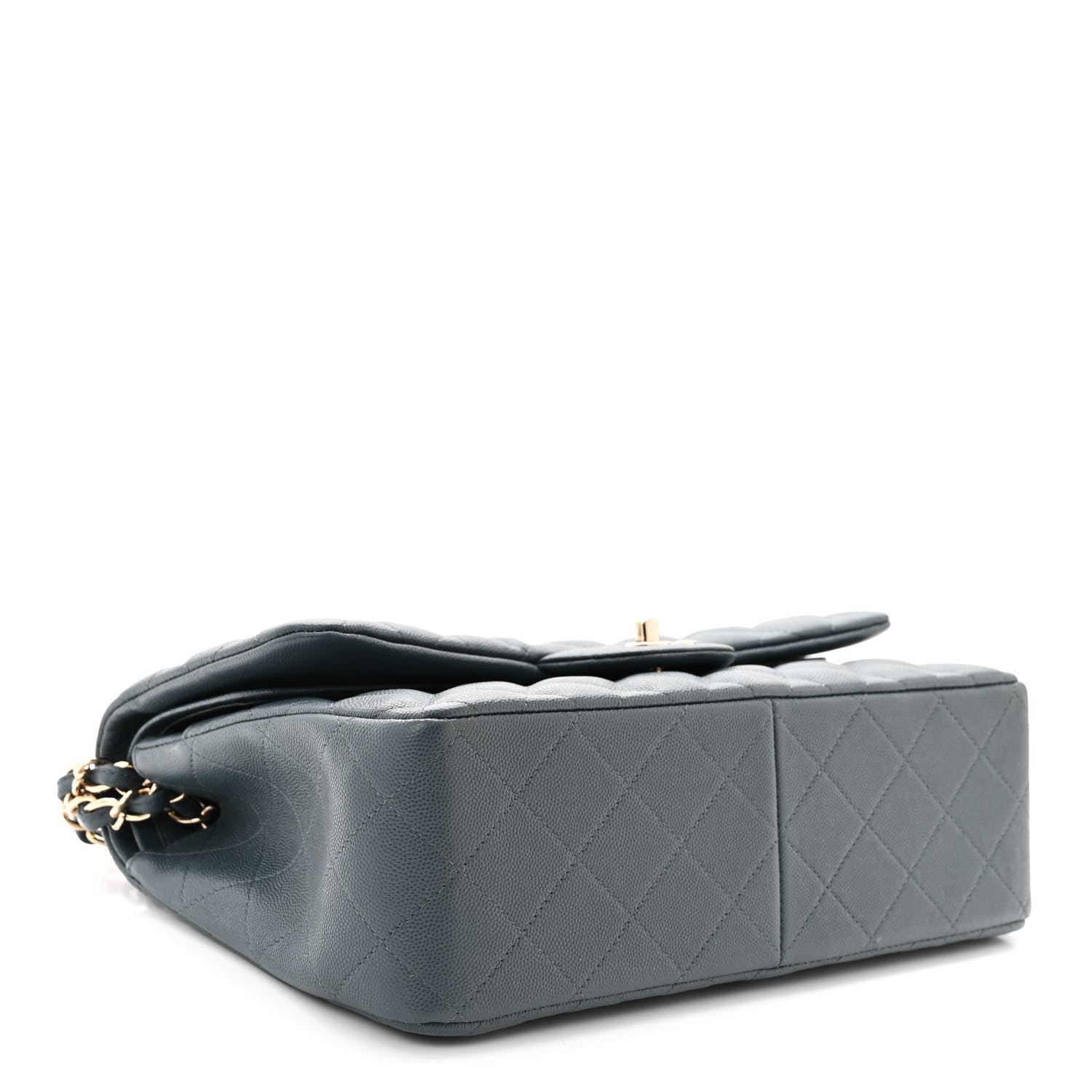 Chanel Caviar Quilted Jumbo Double Flap Grey 4 of 11