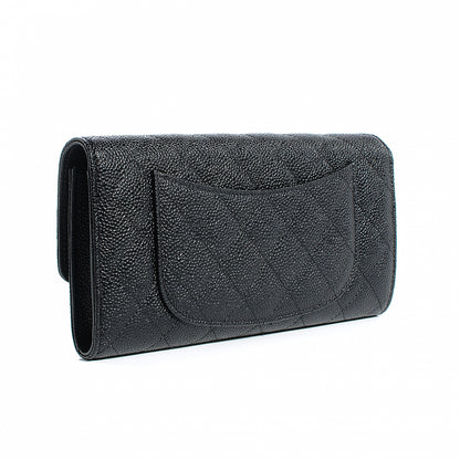 Chanel Caviar Quilted Travel Wallet Black 3 of 7