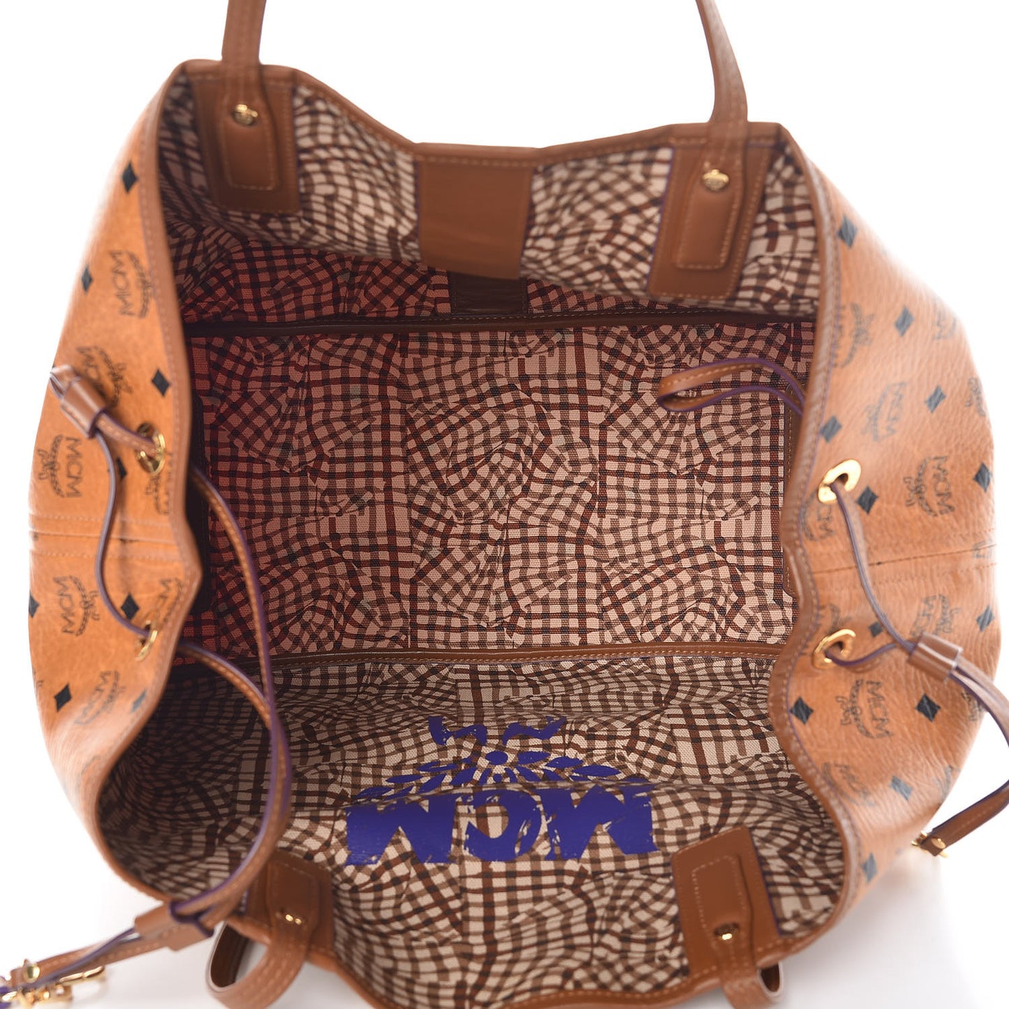 Visetos Large Liz Reversible Shopper Tote Cognac