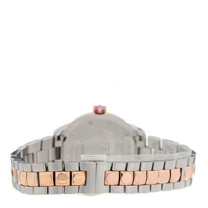 Fendi Stainless Steel Mother of Pearl Topaz Spinel 33mm Ishine Rotating Gem Two Tone Quartz Watch 5 of 6