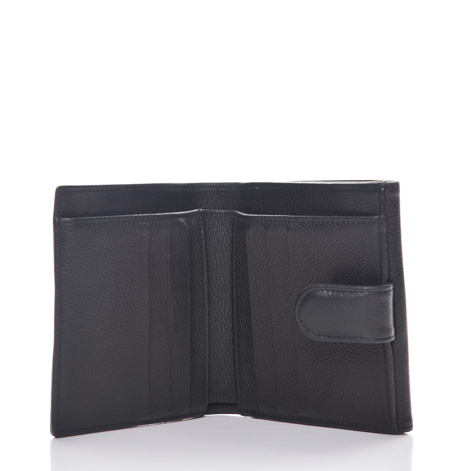 Chanel Caviar Timeless CC Compact French Wallet Black 6 of 10