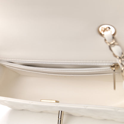 Chanel Lambskin Quilted Mini Rectangular Flap White 4 of 4