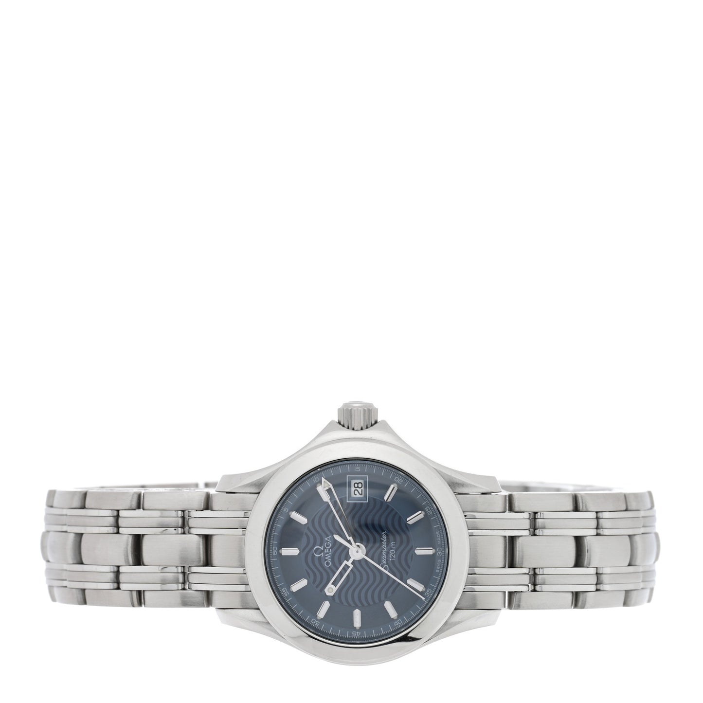 Stainless Steel 25mm Seamaster Quartz Watch Blue 2581.81