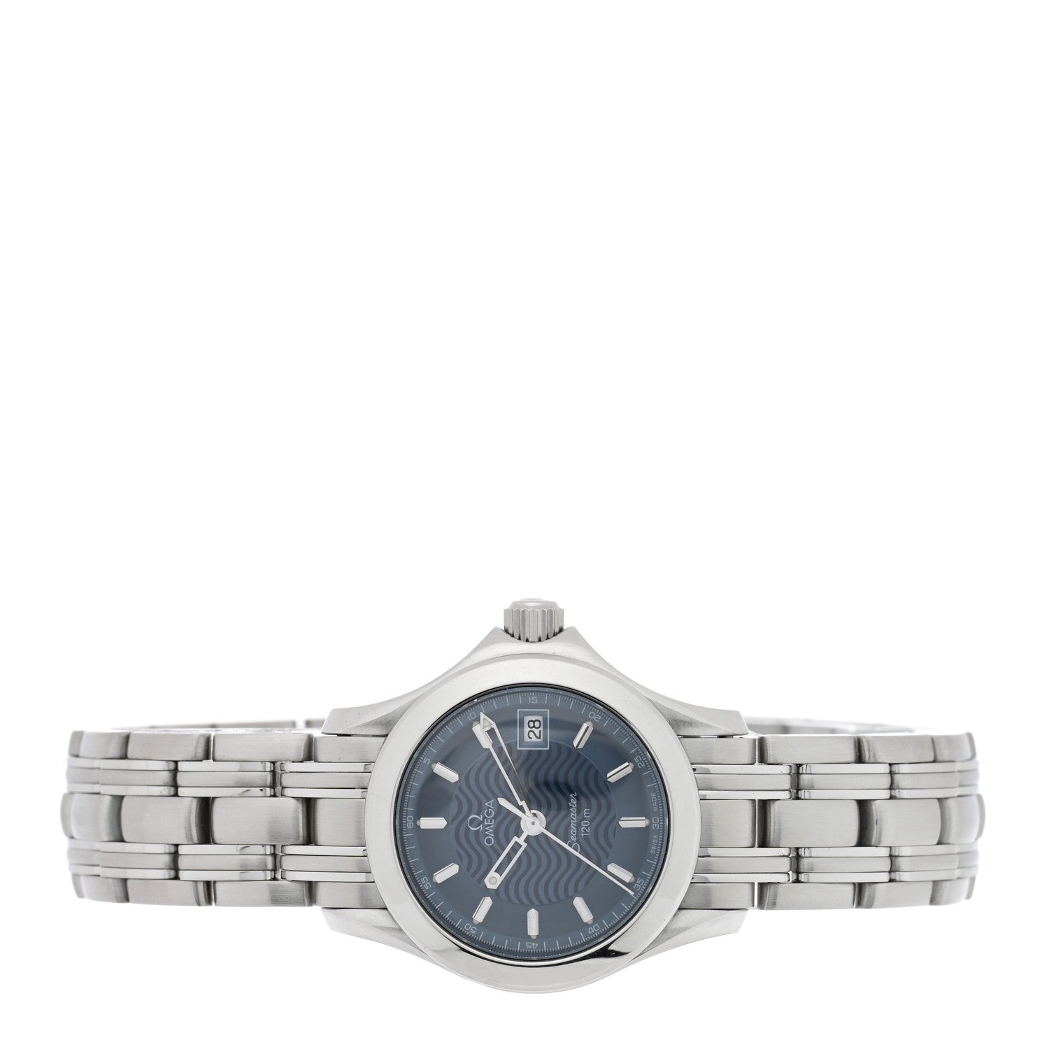 Omega Stainless Steel 25mm Seamaster Quartz Watch Blue 2581.81 2 of 4