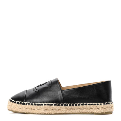 Chanel Lambskin CC Espadrilles 40 Black 1 of 5