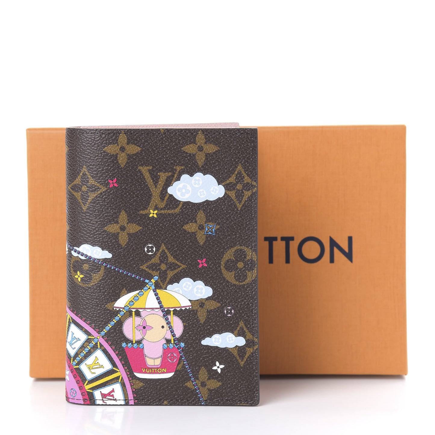 Monogram 2020 Christmas Animation Big Wheel Passport Cover Rose Ballerine