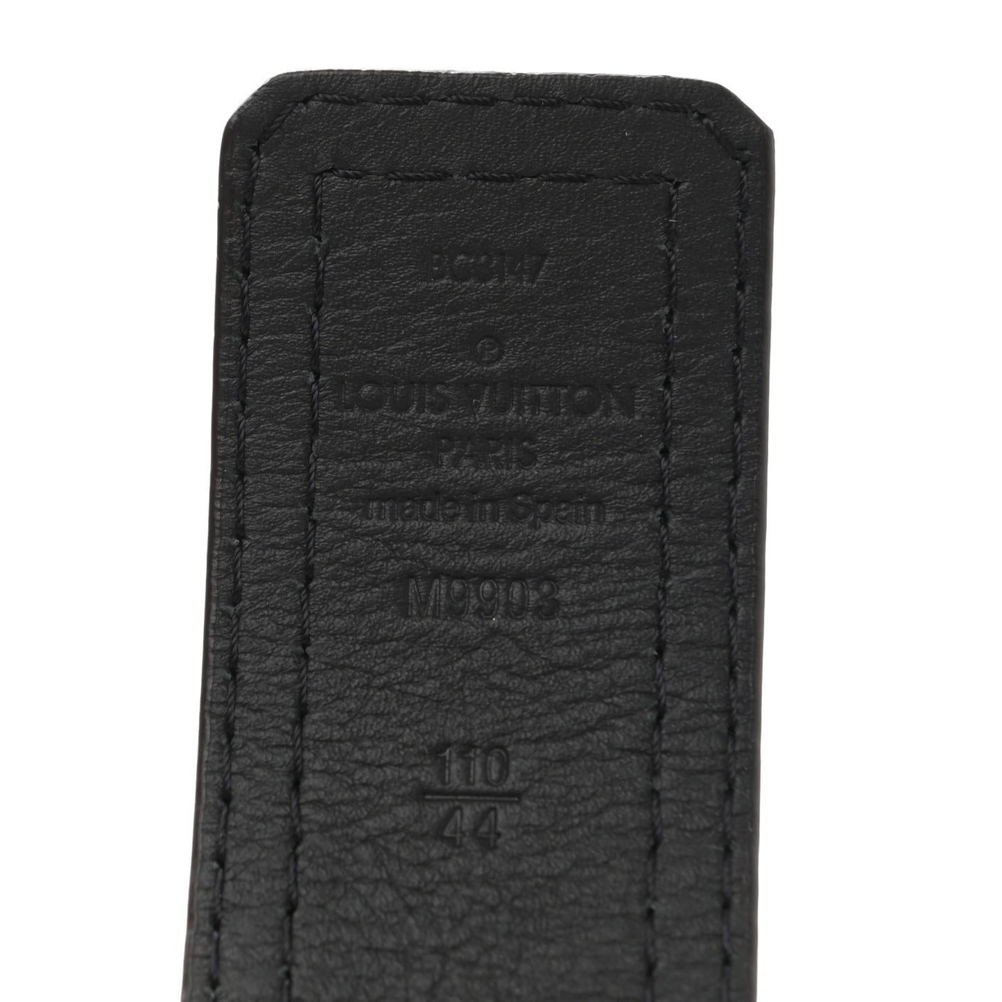 Utah LV Initiales Belt 110 44 Black