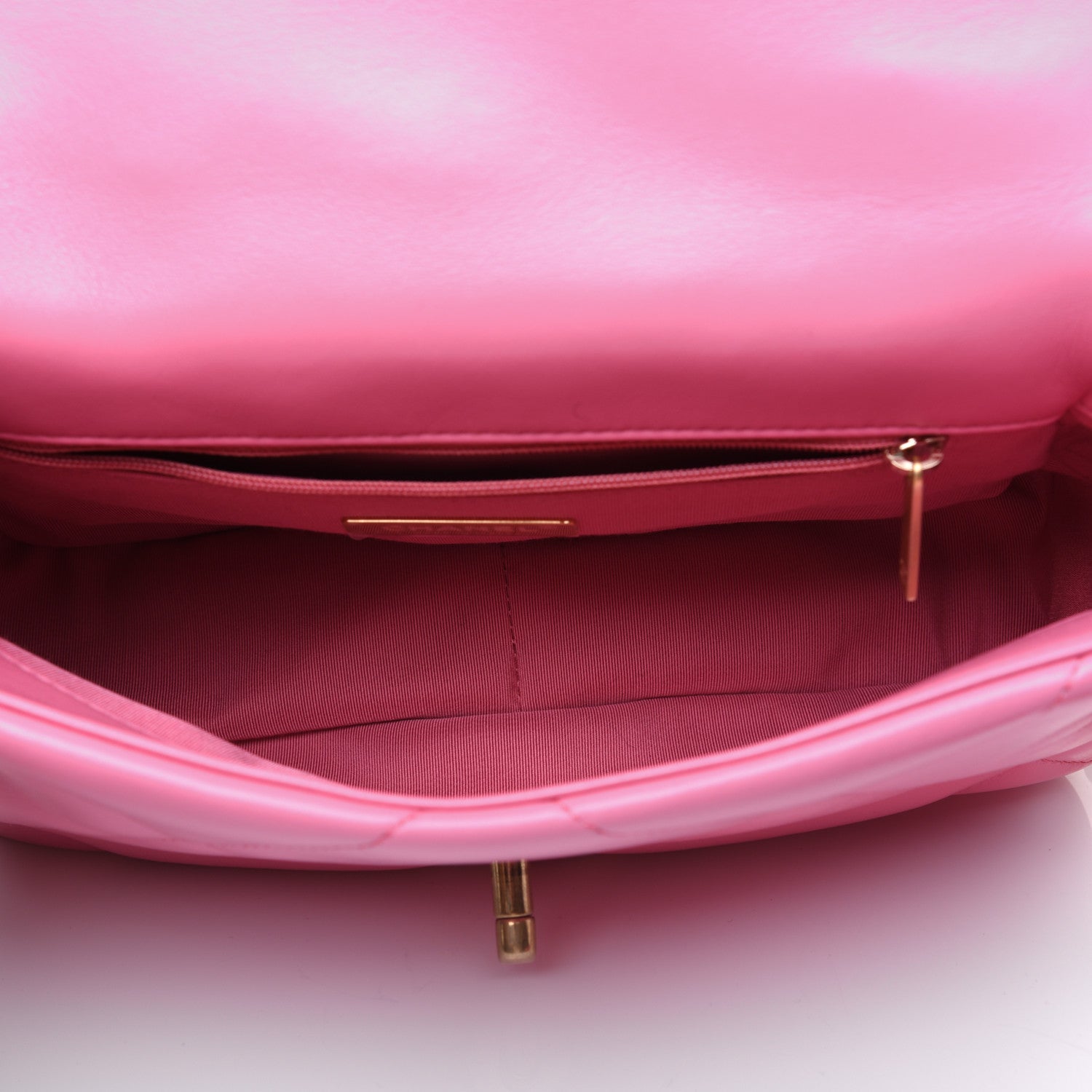 Chanel Lambskin Quilted Medium 19 Flap Pink 5 of 17