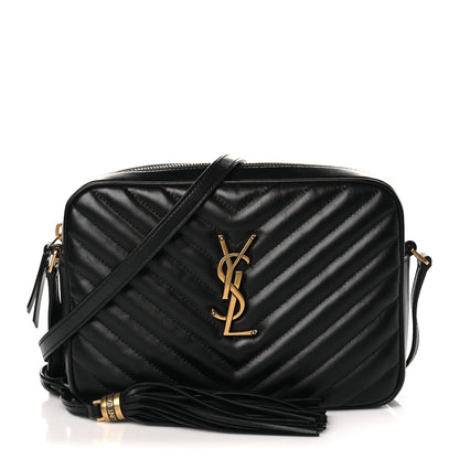 Saint Laurent Calfskin Matelasse Monogram Lou Camera Bag Black 1 of 9