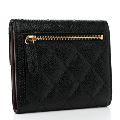 Chanel Caviar Quilted Compact Flap Wallet Black 3 of 8