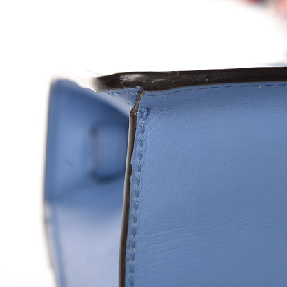 Gucci Vitello Fontanella Web Mini Sylvie Top Handle Bag Clear Sky Blue 11 of 13